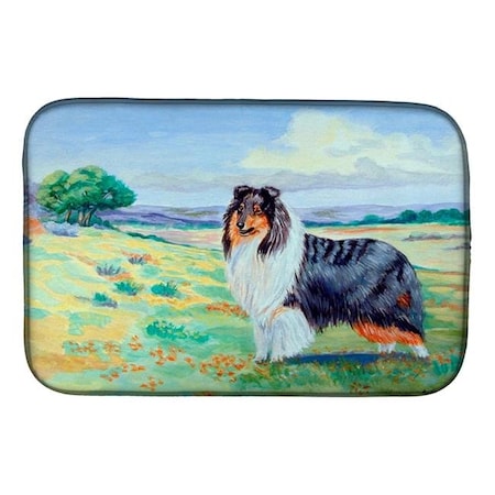 Carolines Treasures Carolines Treasures 7140DDM Collie Dish Drying Mat 7140DDM